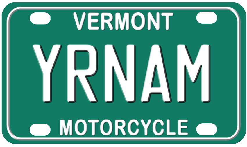 Novelty motorcycle license best sale plates