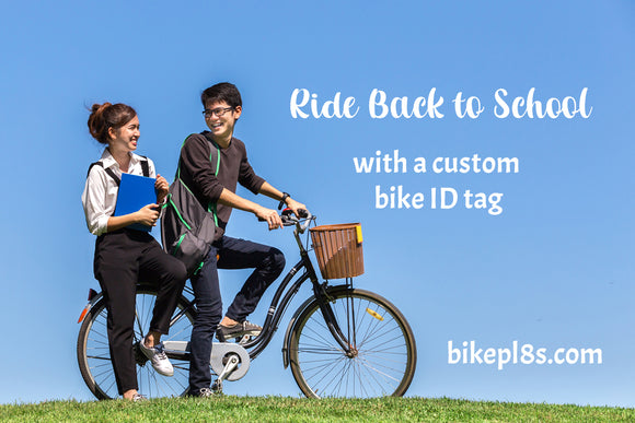Riding Back to School with Custom Bicycle License Plates