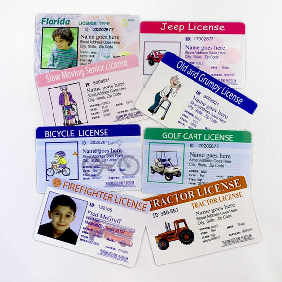 Personalized Novelty Driver's Licenses - Fake ID License Joke Id for Pretend Play