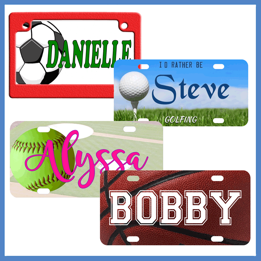 Sports Themes License Plates & More – Personalized Bike Plates