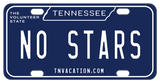 Tennessee Blue License Plate No In God We Trust Stars Logo