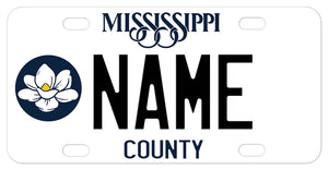 new 2024 mississippi magnolia in blue circle license plate