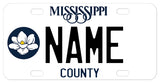 new 2024 mississippi magnolia in blue circle license plate