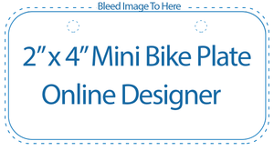 Online Designer for 2" x 4" Mini Bicycle License Plates