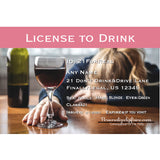 21 license to drink joke wine drunk license for girls