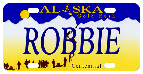 Alaska Gold Rush License Plate with any name personalized