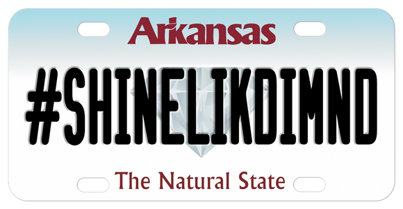 Arkansas Diamond Mini License Plate Personalized