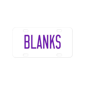 Blank license plates for you to print or add vinyl to