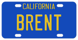 California Blue and Deep Yellow  1969 - 1982 License Plates