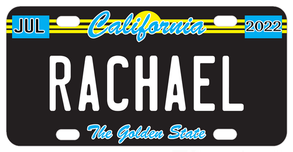 california mini bicycle license plate similar to the california sun plate