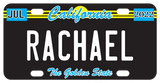 california mini bicycle license plate similar to the california sun plate