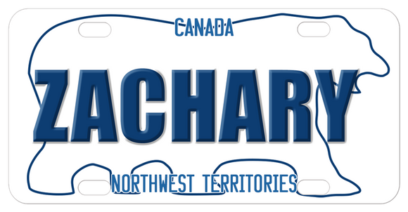 Alberta Rose design license plates personalized with any name in the center