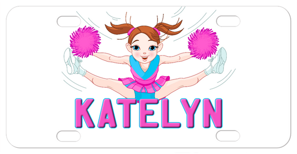 Youth Cheerleader in flying split with any name