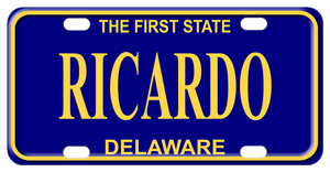 Personalized Delaware Bike License Plate