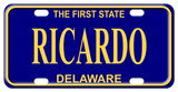 Personalized Delaware Bike License Plate