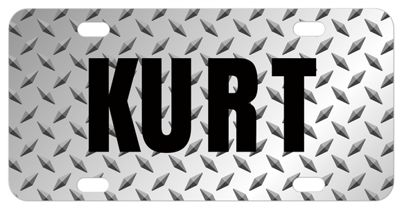 Diamond Plate Design Background with any name