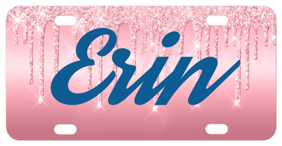 pink dripping glitter background with any name. Yes, we have other colors just ask.