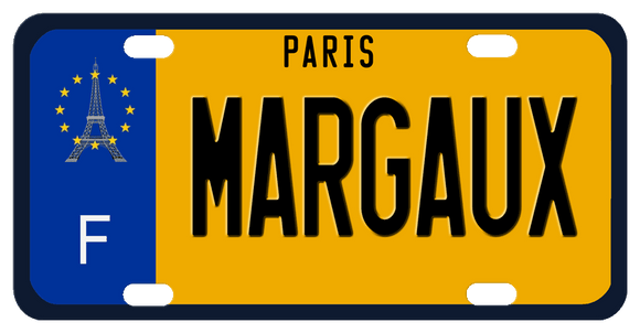 EU style plate for France with the Eiffel Tower with stars around it and Paris on top  Any name in the center