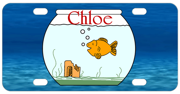 Fish bowl Personalized ID Name Plates