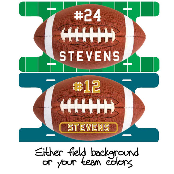 Car License Plate Football Shape Personalized for Football Fans