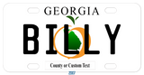 Georgia Peach Bike Plate design inspired by the 2007 Georgia license plate
