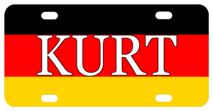 German Flag design mini license plate