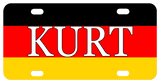 German Flag design mini license plate