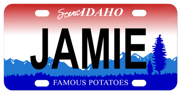 Scenic Idaho famous potatoes with mountains and trees design