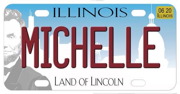 Illinois Windmill Personalized Mini License Plates