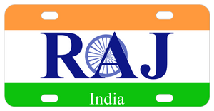 India country flag bicycle name tag license plate with any name