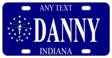 Indiana 2008-2013 inspired mini bike plate personalized with any text.