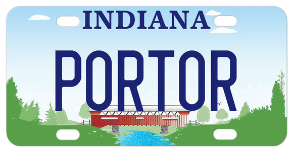 Indiana Covered red bridge mini novelty license plates with any name
