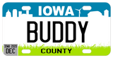 Iowa Personalized Mini License Plates