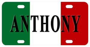 flag of italy bike plate personalized