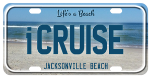 Photo of Jacksonville Beach on a bike plate