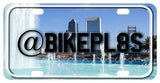 Jacksonville Skyline view from Freedom Fountain Personalized Bike Plates