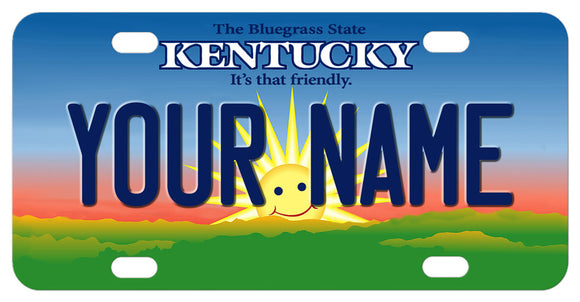 Kentucky it's that friendly smiling sunshine mini license plate with any name
