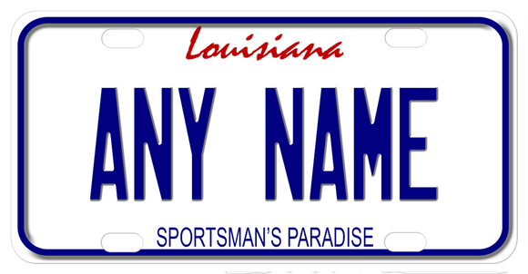 Louisiana 1993 Sportsman's Paradise mini license plate with your name