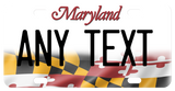 Maryland Flag on bottom of plate gradually disappearing into white on top of the palte