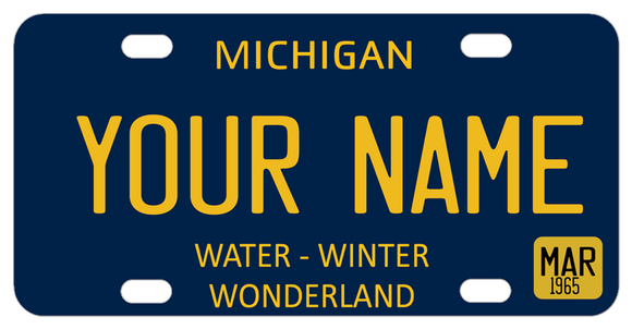 Michigan 1965 mini license plate personalized