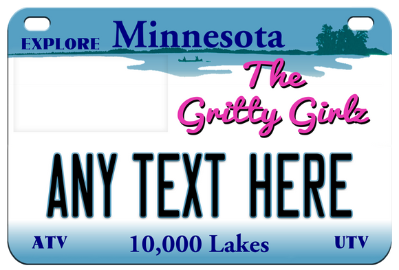 Minnesota ATV UTV Personalized License Plate