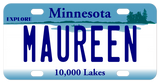 Minnesota Explore custom bicycle license plate with any name