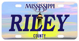 Mississippi Mini Personalized License Plate with Lighthouse behind any personalized name. County or custom text on the bottom too.