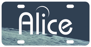 To the Moon Personalized Mini License Plate