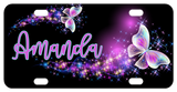 magical butterflies bike plate personalized 