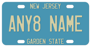 1979 - 1985 New Jersey Antique Blue License Plate with any custom text