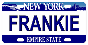 Ne York Empire State bike licence Plate personalized with any text in center