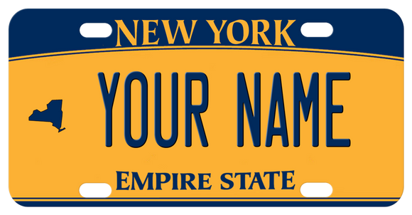 NY Gold and Blue with state icon on left allowing for full name text in center