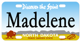 Discover the Spirit personalized mini bike plates for North Dakota. Custom printed with any name in the center