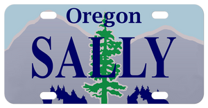Oregon State Mini License Plate personalized with any name